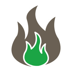 Fire Glyph Two Color Icon