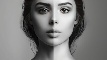 Fototapeta premium A visually striking before and after comparison image.