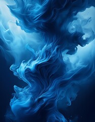 Fototapeta premium flame and blue smoke and black background 6