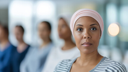 A cancer survivor sharing their story in a support group meeting, compassionate and attentive group 