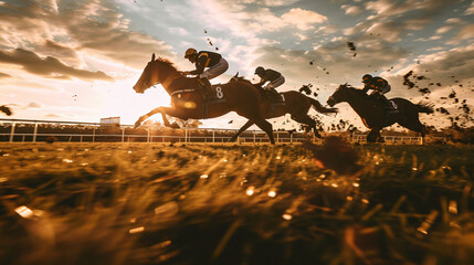 Horse and Jockey racing for the win