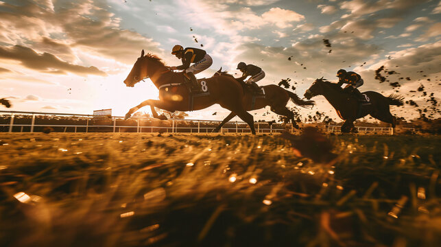 Horse and Jockey racing for the win