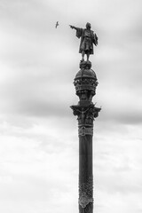 Columbus monument in Barcelona, Spain