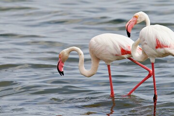 Flamingos im Wasser