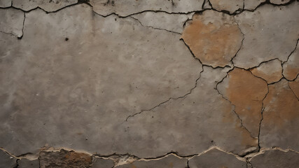 Obraz premium Concrete wall with cracks and stains. Generative AI