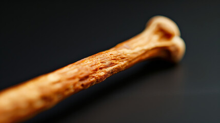 Close-up of a durable dog chew toy designed for aggressive chewers, on a black background 