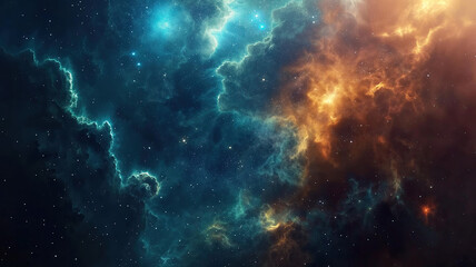 Fototapeta premium Beautiful nebula in deep space made with generative ai