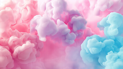 Obraz premium Colorful cotton candy in soft pastel color background