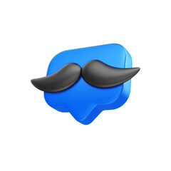 Reação de curtida azul 3d render isolado para dia dos pais