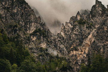 Das Klausbachtal im Nebel