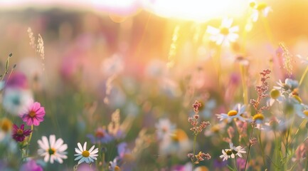 Wildflowers at Sunset