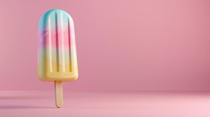 a colorful ice cream bar on a pink background