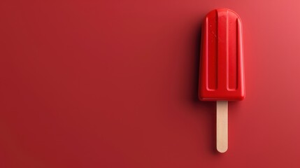 a red popsicle on a red background