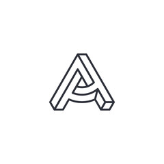 A logo, letter a, initial a logo design