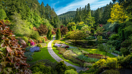 Sunken garden at Butchart Gardens