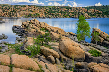 The granite dells of Watson Lake in Prescott Arizona