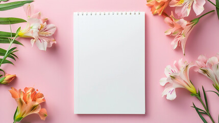 Blank paper with background illustration