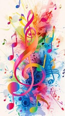 colorful musical notes, mobile wallpaper, background --ar 9:16 Job ID: 6a3907fa-c10e-47d2-b4a6-bbeba6749787
