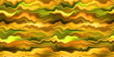 Blurry silk moody horizontal stripe texture border background. Wavy irregular bleeding wave seamless edge pattern. Atmospheric ombre distorted banner with watercolor effect. Space dyed washi tape