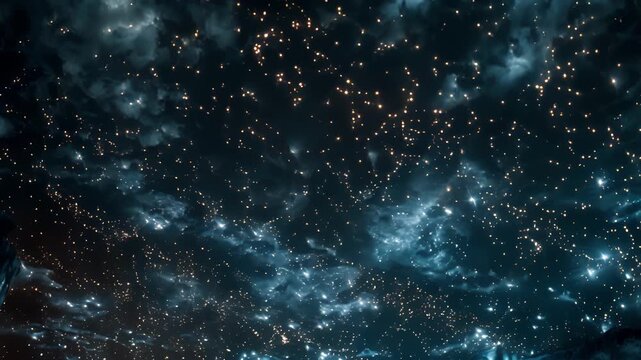 The ceiling is covered in glowinthedark star stickers but instead of ling they seem to be forming ominous constellations giving the room an otherworldly feel.