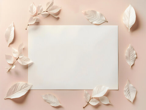 Blank paper with background illustration