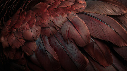 Obraz premium Turkey Feathers Texture, Thanksgiving Holiday Graphic Resource Background