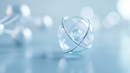 Abstract concept of connection and innovation with a sphere and lines.