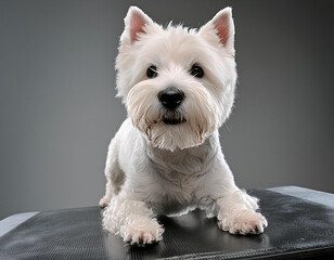 Charming Westiepoo Portrait in Professional Studio Setting