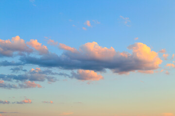 Sky at sunset with beautiful clouds