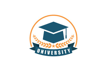 education design with college badge