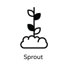 Sprout vector icon