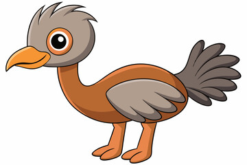 Ostrich Bird Vector Illustration