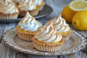 Delicious creamy pancakes on a beautiful plate.