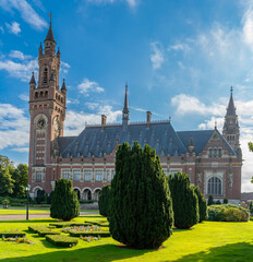 The Peace Palace, an international law administrative building in The Hague, the Netherlands