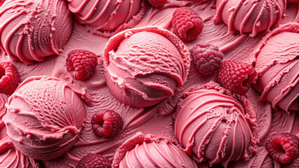 Fototapeta premium raspberry ice cream texture background