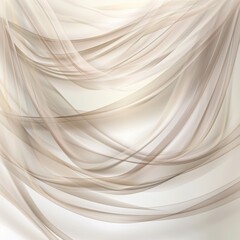 Obraz premium Abstract Flowing Brown Fabric Background, Elegant Waves of Transparent Material, Luxurious Design