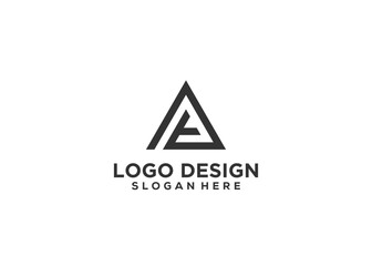Letter at logo icon design template