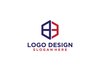 Fototapeta premium Letter BE logo design
