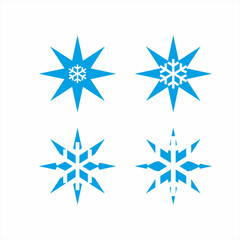 Abstract hot and cold logo icon set design..