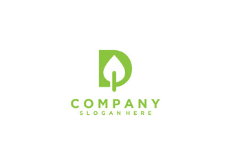 Initial letter D logo design vector template