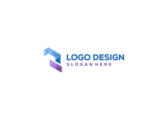 Abstract letter R logo design template.