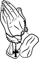 Praying Hands Graphic Logo