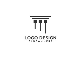 Pillar logo law concept logo design