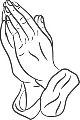 Praying Hands Graphic Logo