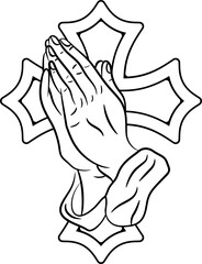 Praying Hands Graphic Logo