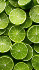 Close-up views of lime slices arranged in a repetitive, overlapping design