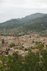 Obraz premium The panorama of Soller from Ses Tres Creus, Mallorca, Spain