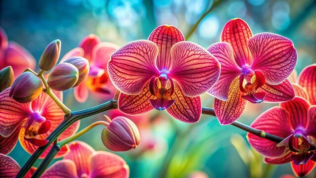 Branch, Close-up orchid flower, branch in cachepot, for advertising, calendar