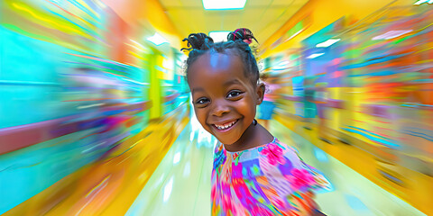 Naklejka premium Day in Pediatrics: Smiles and Play in the Children's Ward, Focusing on the Unique Needs of Pediatric Patients