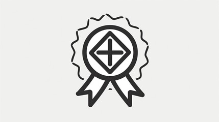 Fototapeta premium Award Ribbon Icon - Symbol of Achievement and Recognition